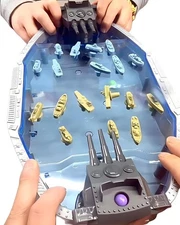 Naval Battleships Shooting Game, Tabletop Warships Shot Game for 2 Players, B...