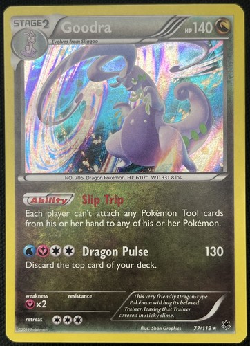 Pokemon TCG Goodra 77/119 Phantom Forces Cosmos Holo MP