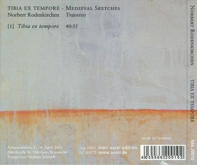 NORBERT RODENKIRCHEN TIBIA EX TEMPORE NEW CD
