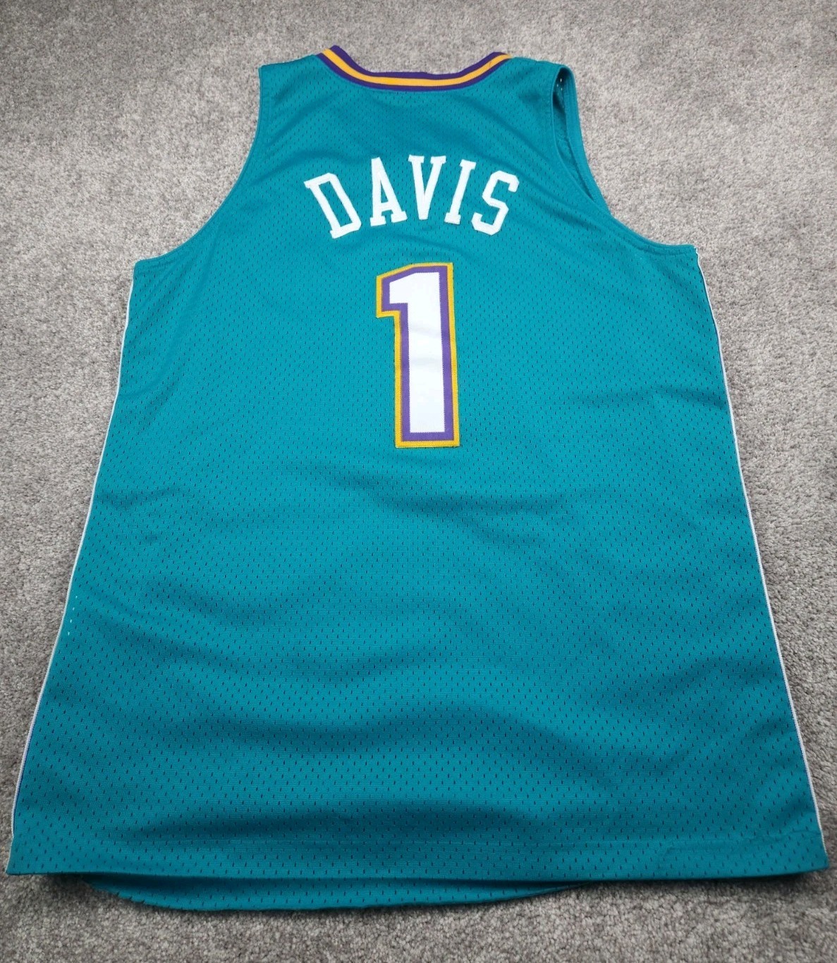 Vintage Baron Davis Jersey Nike Mens Large Green New Orleans Pelicans NBA