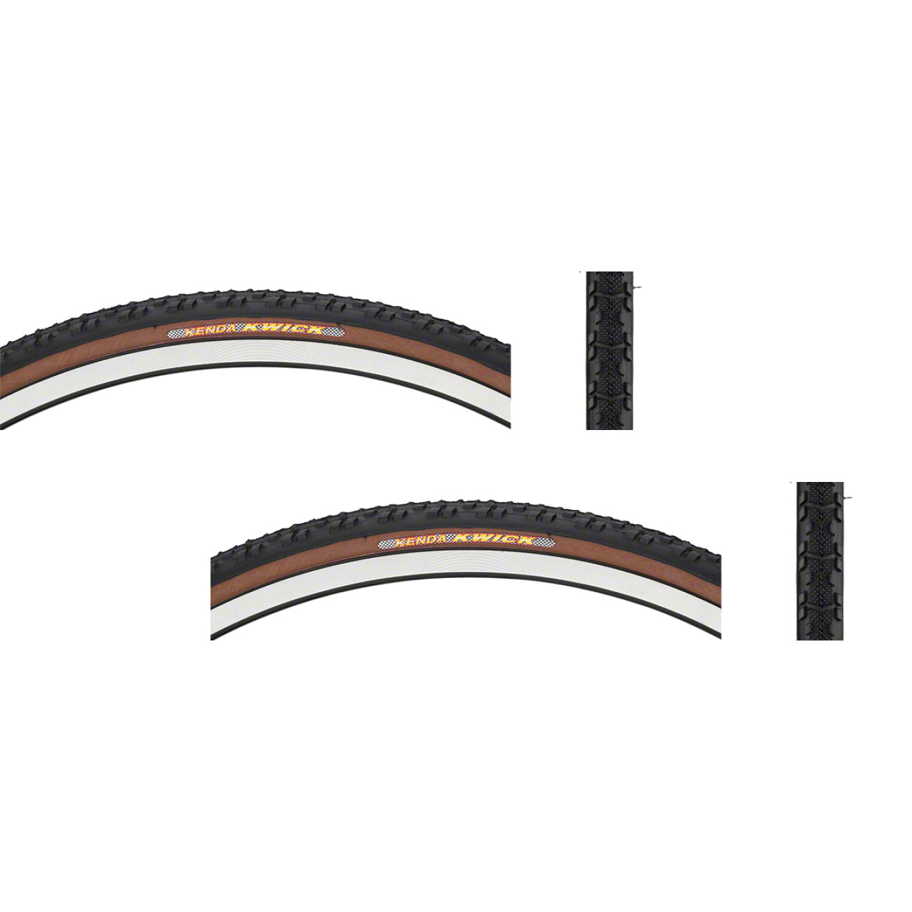 Pack of 2 Kenda Kwick Tire 700 x 30 Clincher Wire Black/Moch