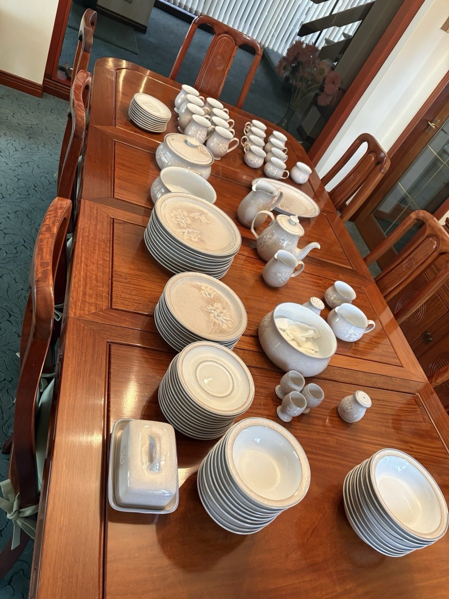 89 Piece Vintage Denby Dinner Set Tasmin' Pattern Made In England