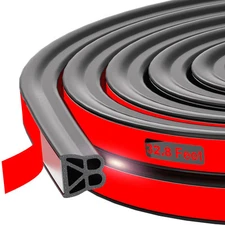 Car Door Seal Strip 32.8ft Car Weather Stripping Double Layer Rubber Automoti...