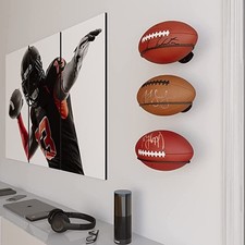 Wall Mounted Football Display Rack   Square Base Holder for Basketball, Rugby