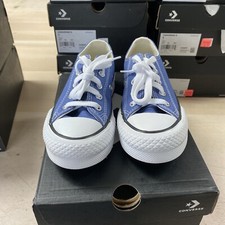 Converse CTAS Eva Lift OX 372947F in Washed Indigo/ Natural Ivory Size 13