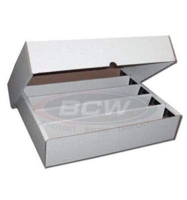 New (1) BCW 5000 Count Cardboard Storage Box W/ Full Lid For Trading Cards