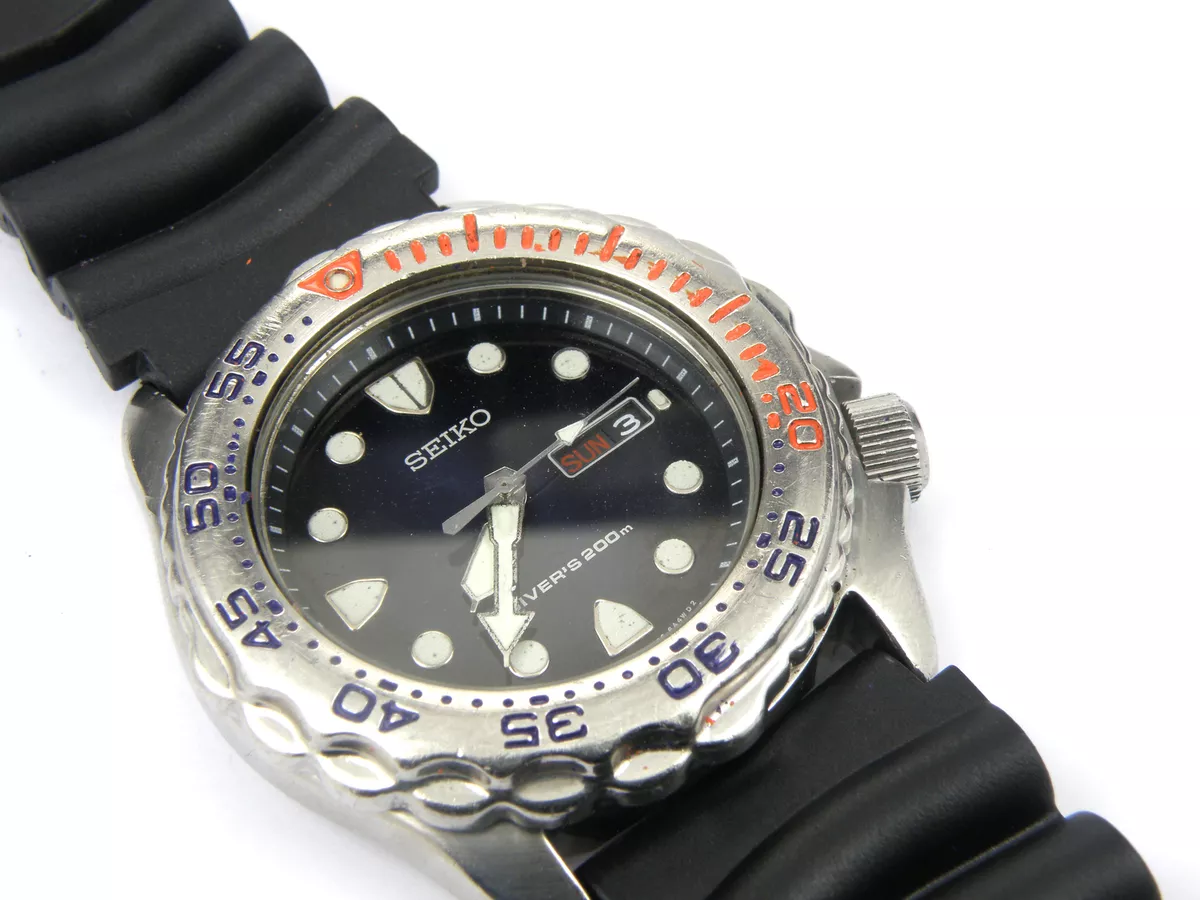 Mens Seiko 7N36 6A49 Sapphlex Scuba Divers Quartz Watch 200m