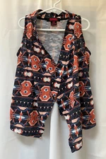 Rock and Roll Denim Waistcoat - Size Medium - Multicoloured