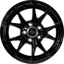 15x6 Trailer Wheel 5 Lug On 4.5 Bolt Pattern Black Aluminum Trailer Rim