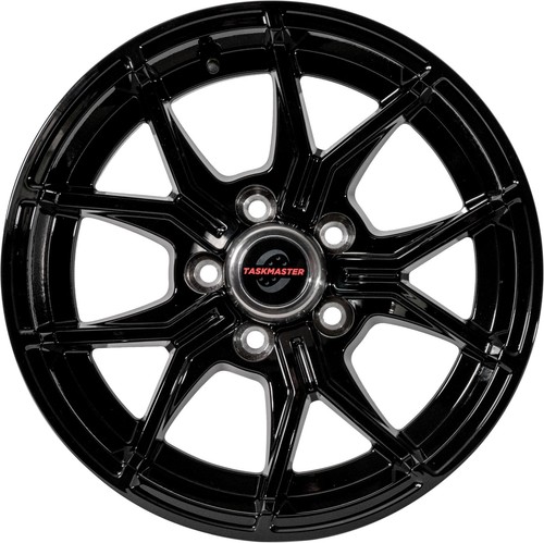 15x6 Trailer Wheel 5 lug on 4.5 Bolt Pattern Black Aluminum Trailer Rim