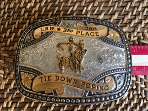 Little Britches Rodeo 2011 3rd Place Tie Down Roping Trophy Belt Buckle by Gist eBay Little Britches Rodeo 2011 3rd Place Tie Down Roping Trophy Belt Buckle by Gist eBay