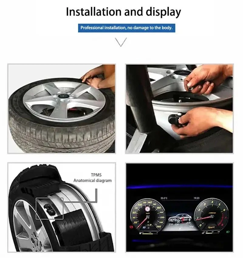 4Pcs TPMS Tire Pressure Sensors for Audi A4 Porsche McLaren VW Golf 5Q0907275B — 第 3/4 张图片