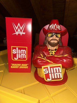 Macho Man Randy Savage Slim Jim SDCC Elite Figure MOC/NIB , Red \u0026 Yellow  Display | eBay