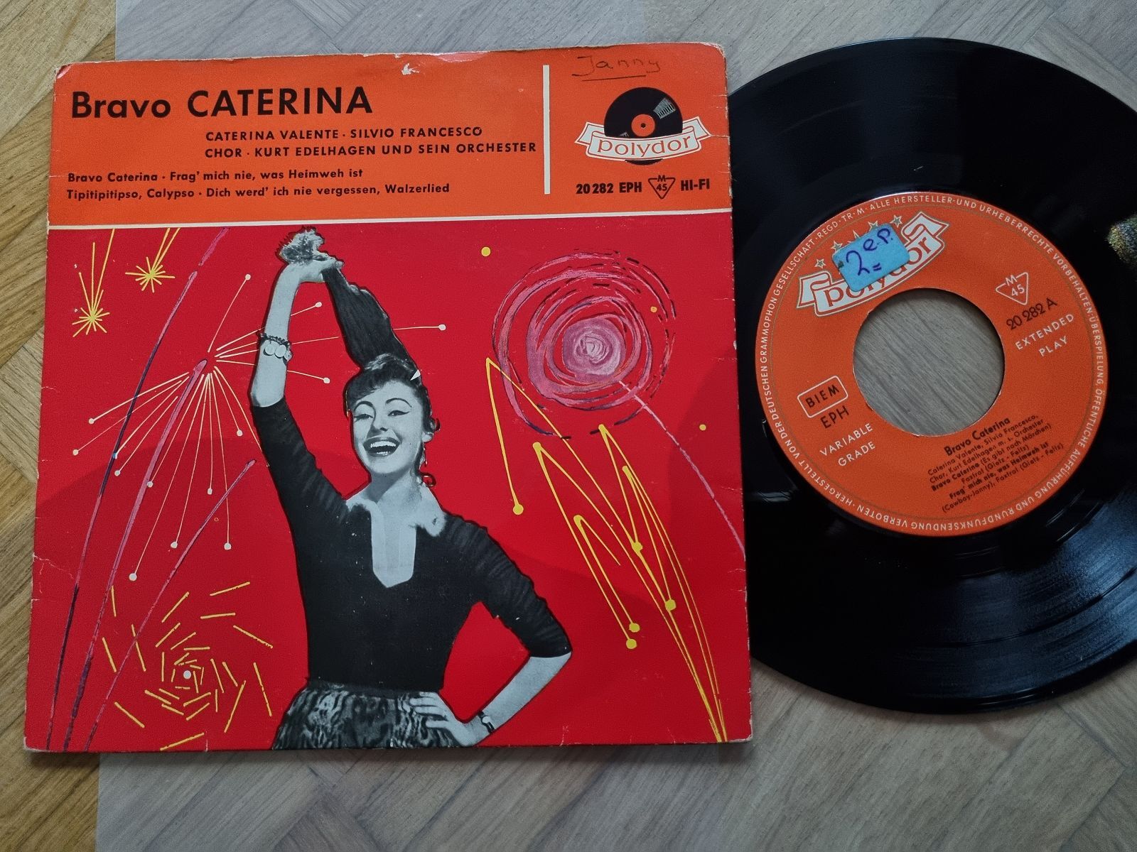 7"" Single Caterina Valente - Bravo Caterina Vinyl Printed in Germany 1.59
