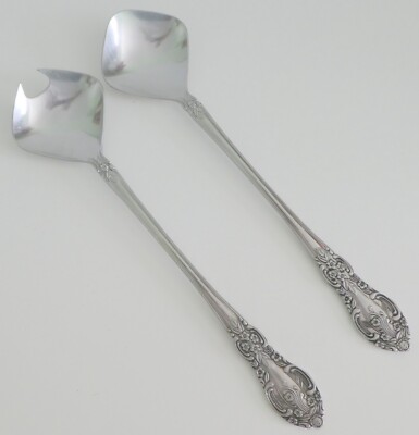 SPRINGTIME Salad Serving Set Stainless Steel Flatware Japan Two Piece ...