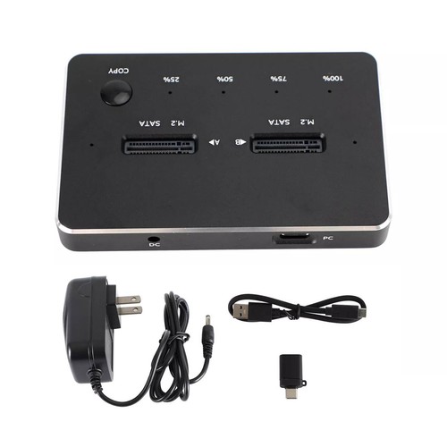New Durable High-speed Dual Bay M.2 SATA+SATA SSD Docking Station Duplicator - Picture 5 of 13