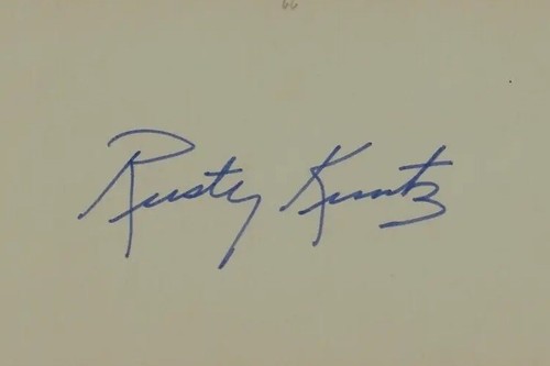 "Chicago White Sox" Rusty Kuntz Hand Signed 3X5 Card Signature Autographs LOA