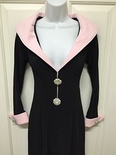 Tony Bowls Black Pink Gorgeous Custom Pageant Gown National Size 2 4 Long Sleeve