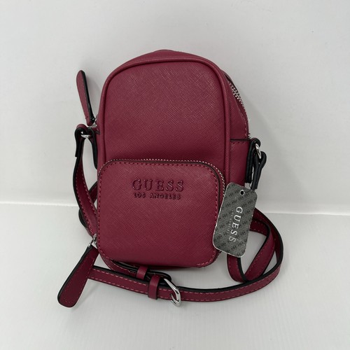 Guess Los Angeles El Dorado Damen Umhängetasche Handtasche Oberteil Reißverschluss Tasche Orchidee Neu mit Etikett
