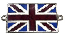 VINTAGE Great Britain Flag Enamel Vespa / Lambretta / Auto Bar Emblem