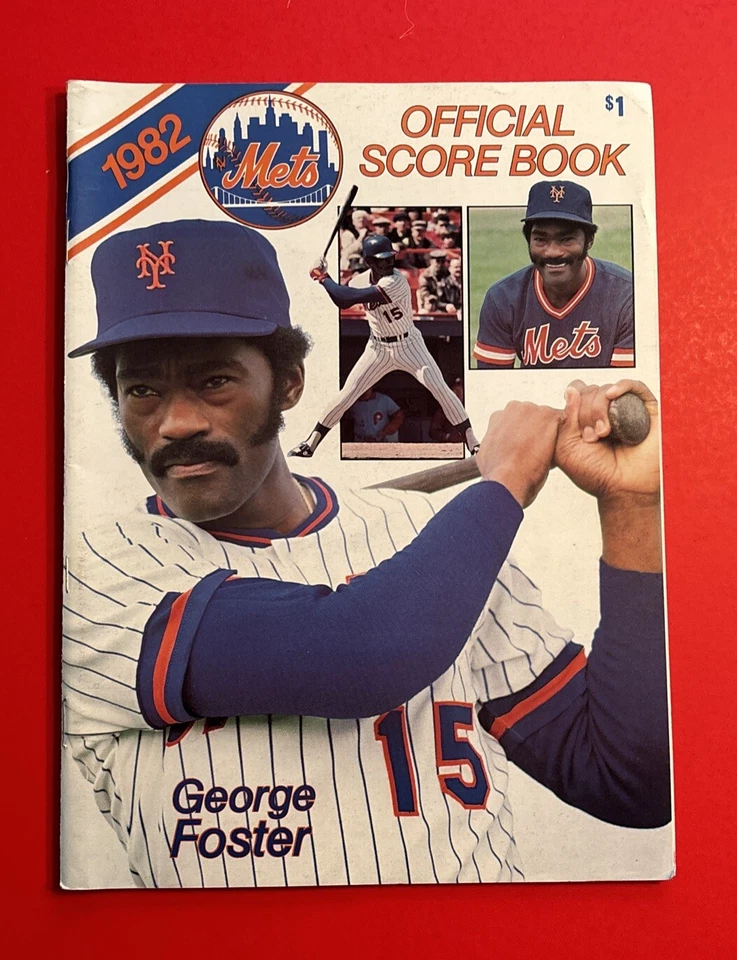 1982 New York Mets Pittsburgh Pirates Shea Stadium Program George Foster Vtg - Image 2 of 4