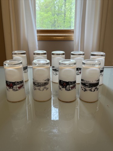 "Juego de 9 vasos esmerilados de colección de 5 1/2"" tractor remolque camiones LEER - Imagen 12 de 14