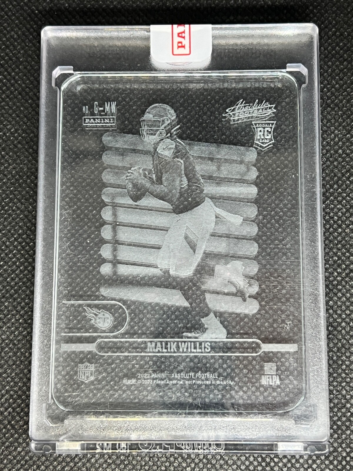 Malik Willis 2022 Absolute Glass Rookie #G-MW Green Bay Packers