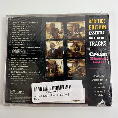 Cream Disreali Gears CD Rarities Edition Essential Collector's Tracks 2010 New - Picture 4 of 10