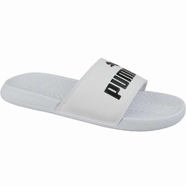 puma slippers white