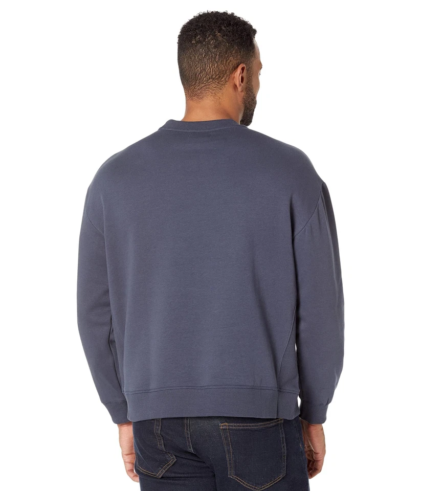 $70 Calvin Klein Para hombres Calce Relajado Monograma Logo Vellón Azul Marino Grande (DEFECTUOSO) Foto 2 de 4