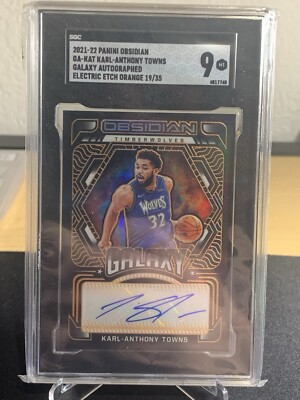 2021-22 Panini Obsidian - Galaxy Autographs Karl-Anthony Towns #GA