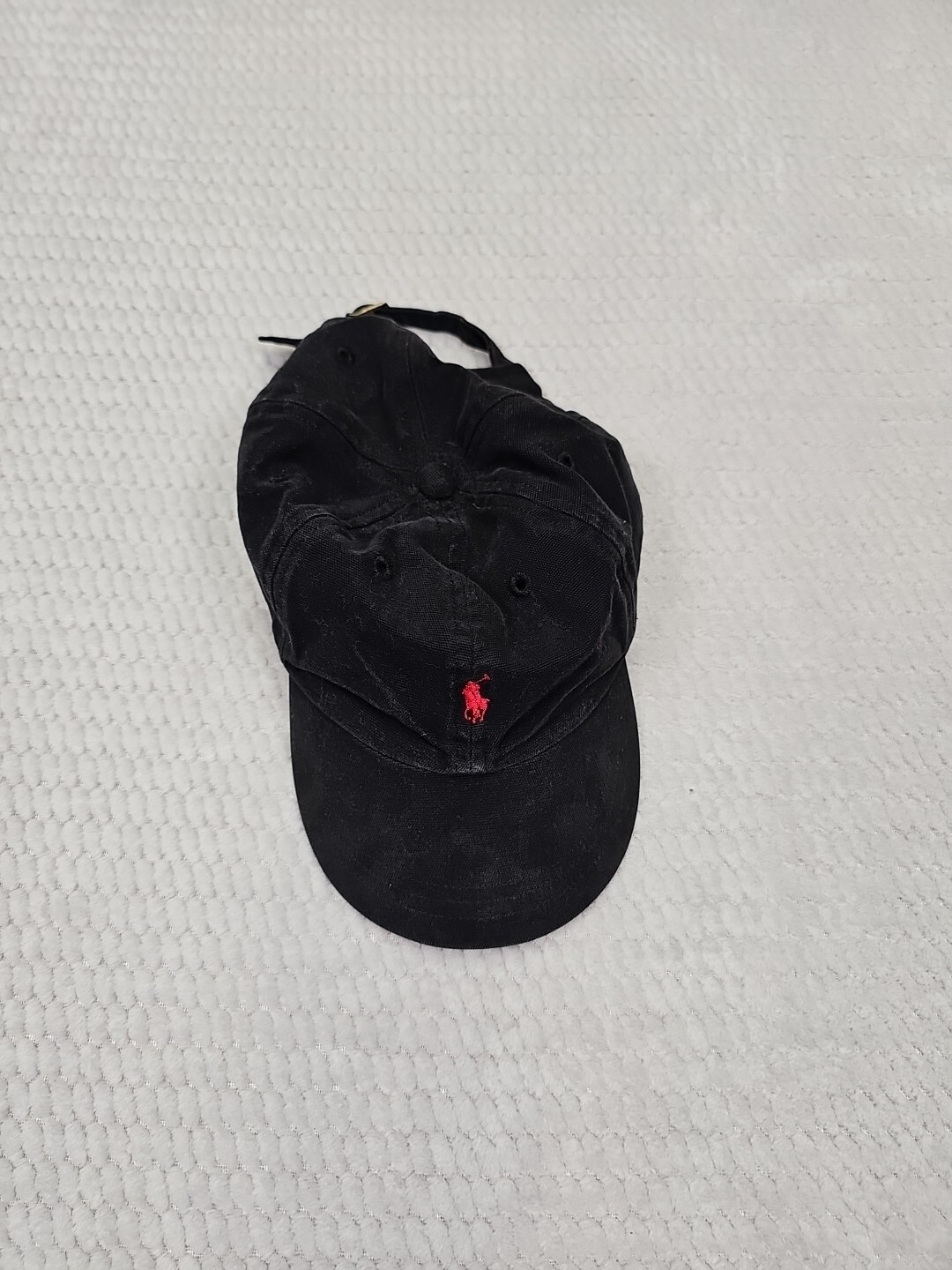 Cappello Polo Ralph Lauren Ragazzo 4 7 Nero con Pony Rosso Regolabile