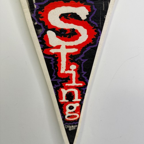 WinCraft Sting NWO WCW Wrestling Wool Pennant 12X30 Rare  1997 With Tag - Picture 4 of 8