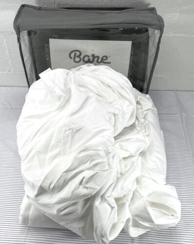 4 pc Split Head Flex King White Bare Home Soft Premium Microfiber Sheet Set - Picture 9 of 10