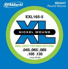 D'Addario Bass Strings EXL165-5 Long Scale .45-.135
