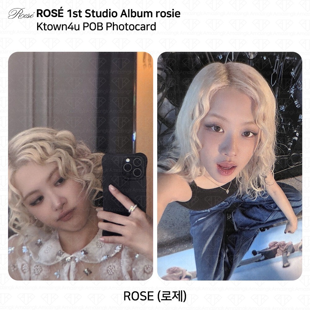 BLACKPINK ROSÉ 1st Studio Album rosie Ktown4u POB Photocard BLACKPINK ROSÉ 1st Studio Album rosie Ktown4u POB Photocard
