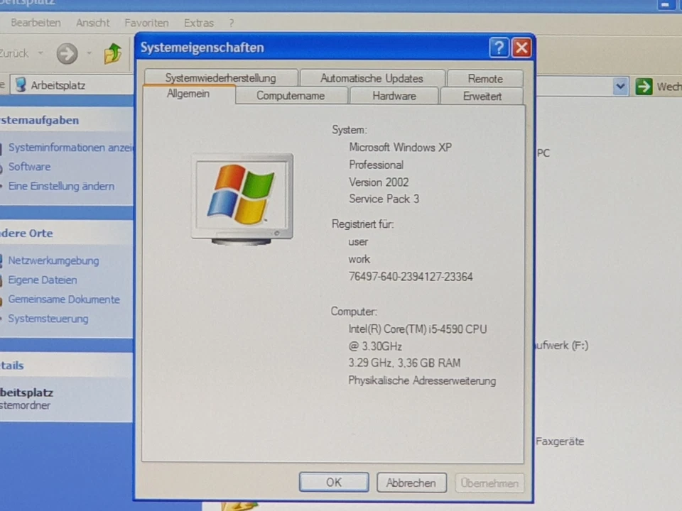 ASUS Windows XP Gaming PC Computer 4x 3,30GHz 500GB 4GB DVD DVI COM LPT DP HDMI - Bild 4 von 4