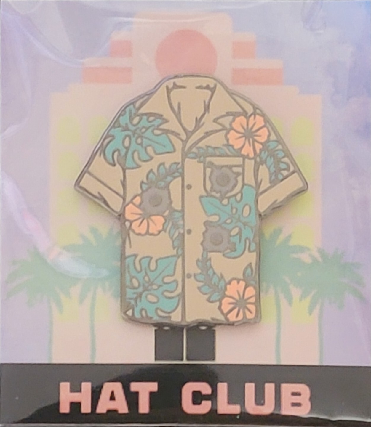 Hat Club Exclusive Ocean Drive Cabana Shirt Pin Tropical Design-image
