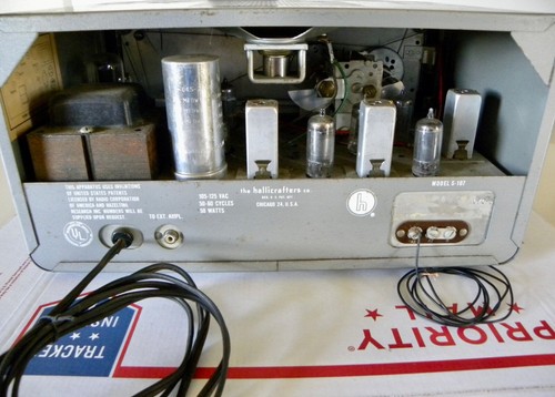 Vintage HALLICRAFTERS S-107 Mark II Shortwave Amateur Ham Radio Receiver ~ Works - Zdjęcie 9 z 11