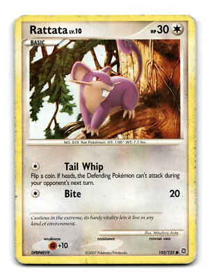 rare rattata card Rattata - #103/132 - Common - Pokemon Card-LP
