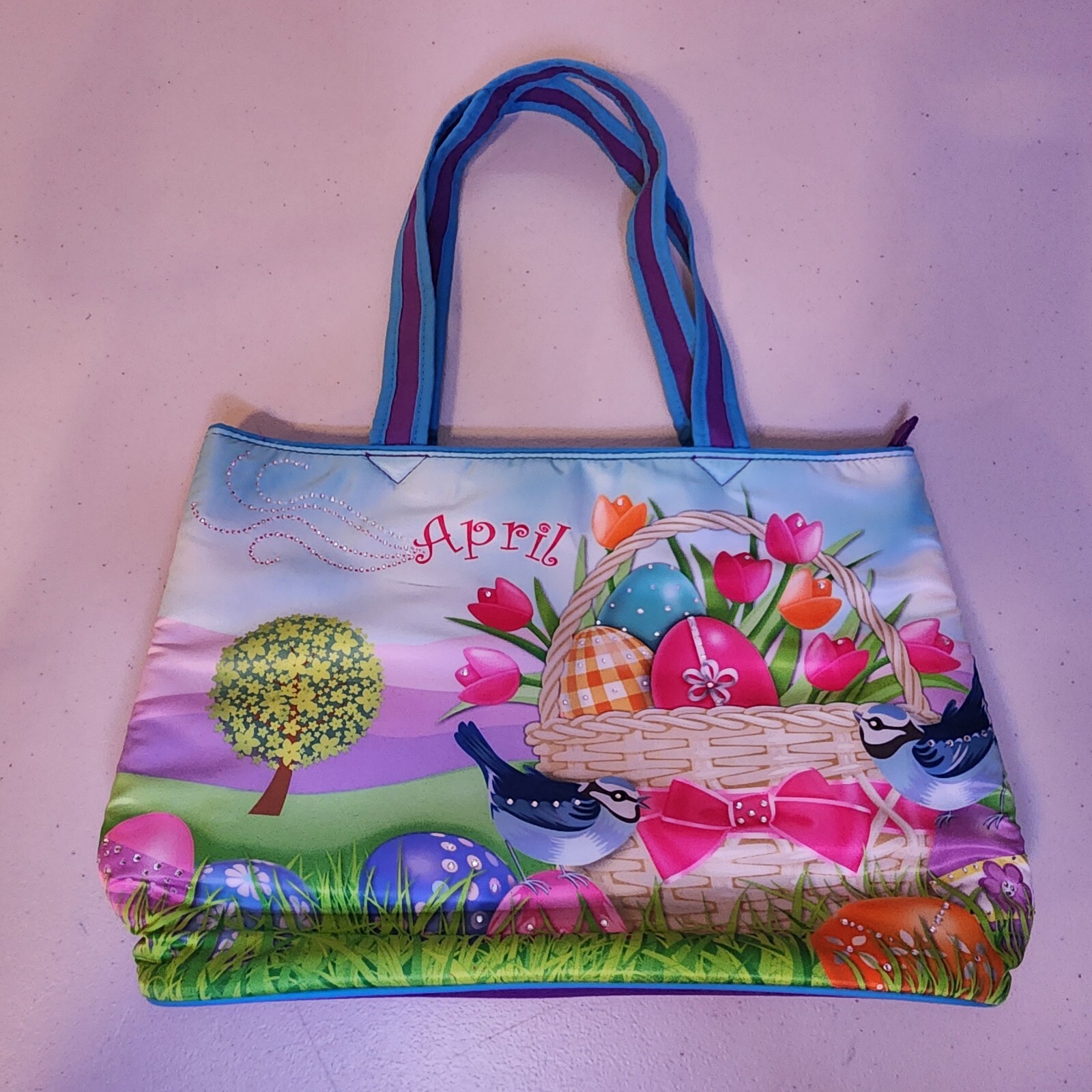 Handbag Seasonal Celebrations Quilted April Grandma Peasant Cottage Core-image