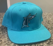 Florida Marlins Hat Sz 7 3/8 Sports Specialties Youngan Pro Vintage 90s Teal