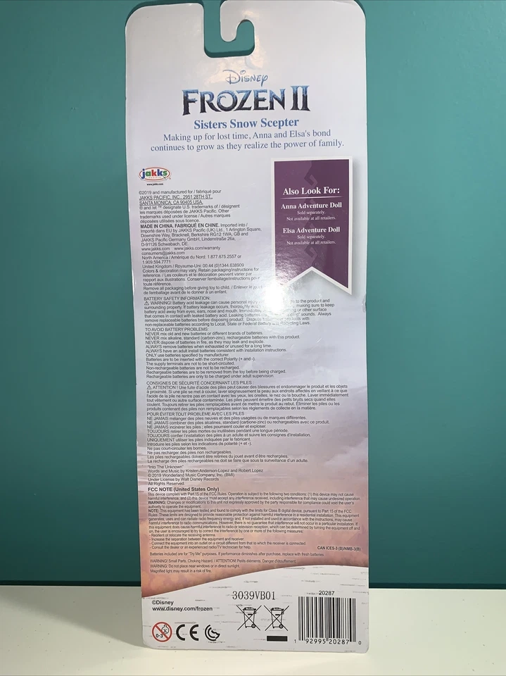 Disney Frozen Frozen 2 Hermanas Cetro de Nieve Nuevo Juguete para Niños Vacaciones Foto 4 de 4