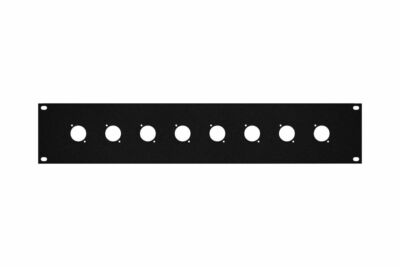 2u Space Metal Rack Panel w/8 D Connector Holes Rack Panel 