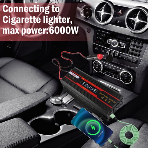 Inversor de energía para automóvil 7000 W 5000 W DC 12 V a CA 110 V hogar RV convertidor solar LCD - Imagen 131 de 236