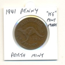 Australia: 1941 King George VI Penny 1d 