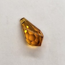 Swarovski Crystal Topaz 22mm Teardrop 6000 Pendant; Orange Vintage