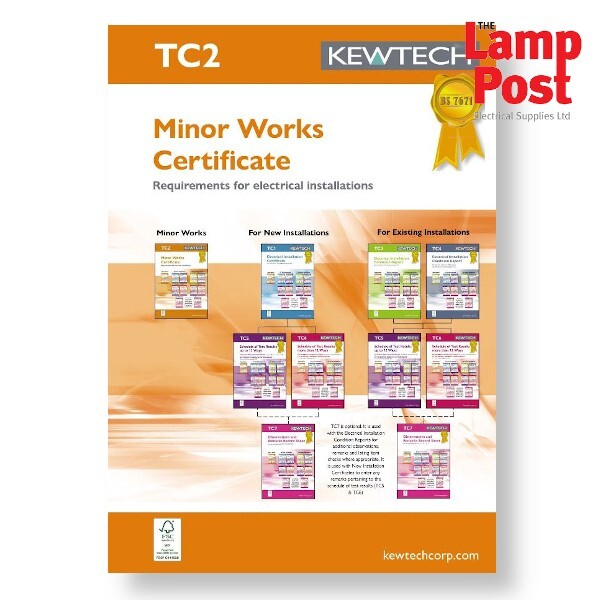 Kewtech TC2 - Electrical Installation Minor Works Certificate 18th Edition