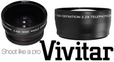 HD WIDE ANGLE  2.2x TELEPHOTO LENS FOR SONY HDR-CX700 HDR-CX690e HDR-CX505VE