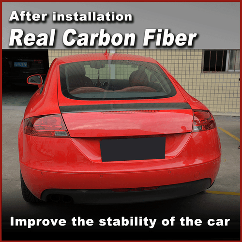 Carbon Fiber Rear Trunk Roof Lid Spoiler Wing Fit for Audi Mk2 TT 8J TTS 08-14 - Picture 2 of 10